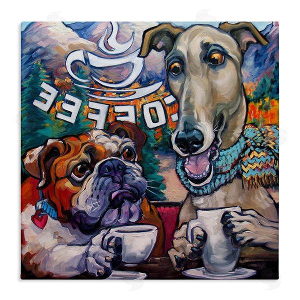 stupell industries CR Townsend | Dogs at Coffee Shop Wall Art