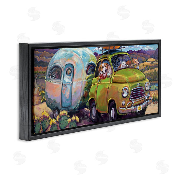 Stupell Industries CR Townsend | Dogs Driving Camper Van Wall Art