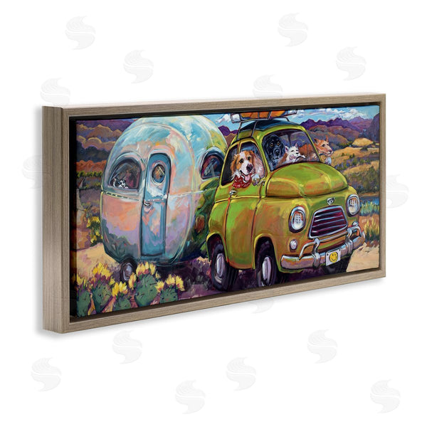 Stupell Industries CR Townsend | Dogs Driving Camper Van Wall Art