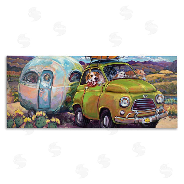 stupell industries CR Townsend | Dogs Driving Camper Van Wall Art