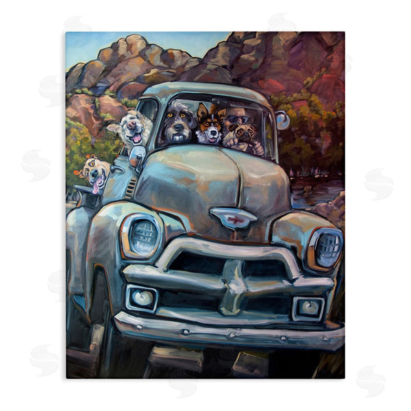 stupell industries CR Townsend | Dogs in Vintage Pickup Wall Art