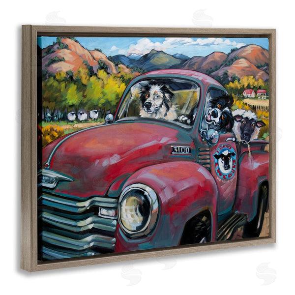 Stupell Industries CR Townsend | Dogs In Vintage Truck Wall Art