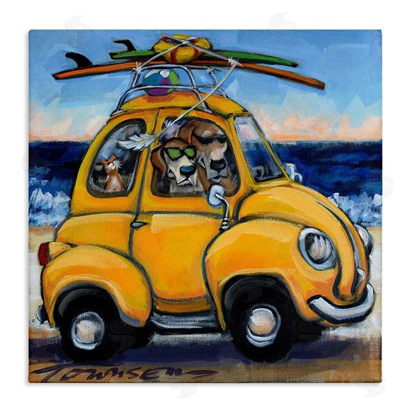 stupell industries CR Townsend | Groovy Pet Beach Buggy