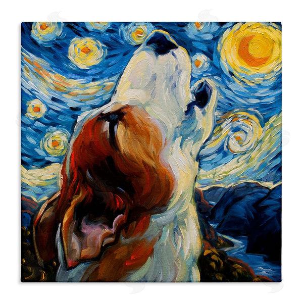 stupell industries CR Townsend | Howling Dog Classic Painting Wall Art