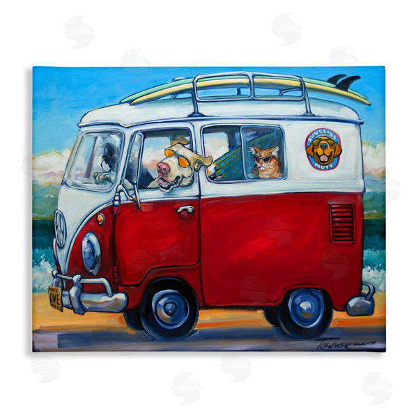 stupell industries CR Townsend | Pets on Vacation Minibus Wall Art