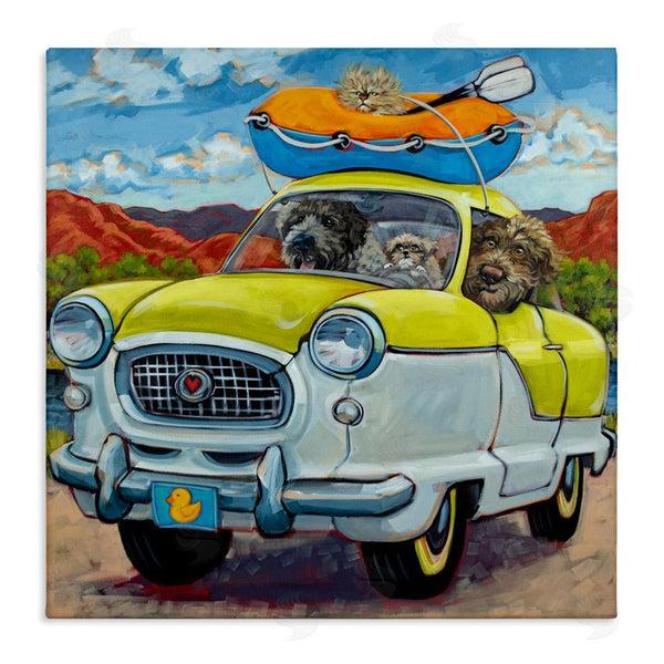 stupell industries CR Townsend | Vacation Dogs in Car Wall Art