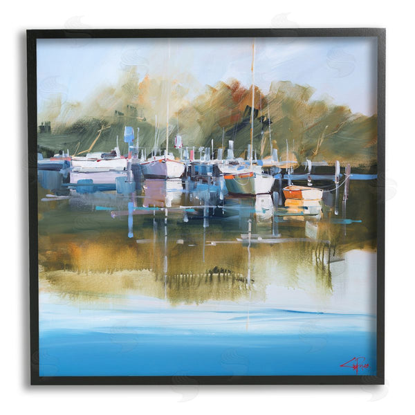 Stupell Industries Craig Trewin Penny | Boat Marina Painting