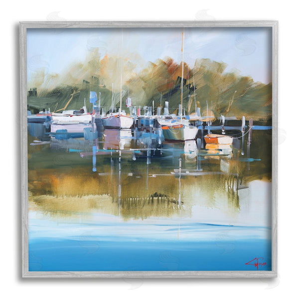 Stupell Industries Craig Trewin Penny | Boat Marina Painting