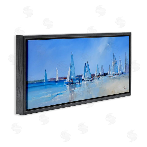 Stupell Industries Craig Trewin Penny | Sailboat Fleet & Sailors Wall Art
