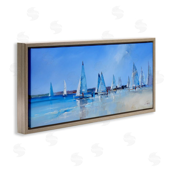 Stupell Industries Craig Trewin Penny | Sailboat Fleet & Sailors Wall Art