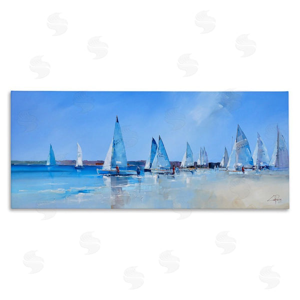 stupell industries Craig Trewin Penny | Sailboat Fleet & Sailors Wall Art