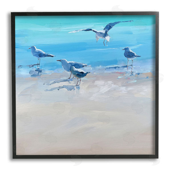 Stupell Industries Craig Trewin Penny | Seagulls Grazing On Shore