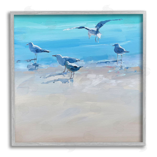 Stupell Industries Craig Trewin Penny | Seagulls Grazing On Shore