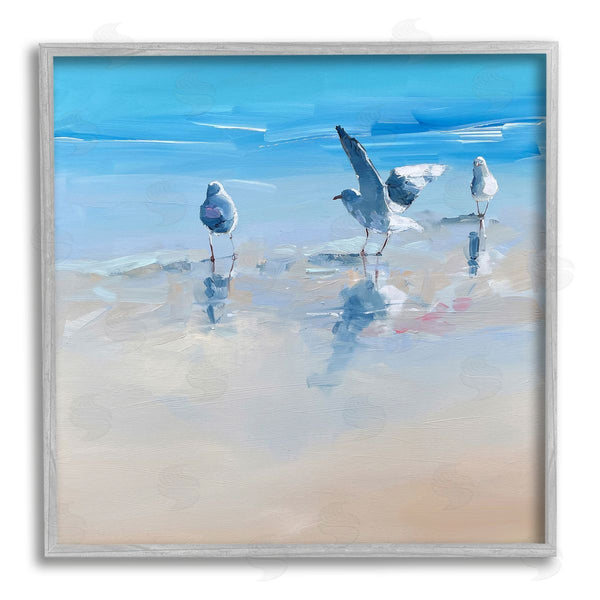 Stupell Industries Craig Trewin Penny | Seagulls On Beach Painting