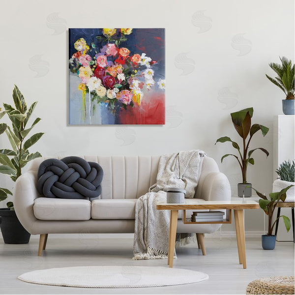 Stupell Industries Craig Trewin Penny | Urban Paint Drip Flower Arrangement Wall Art