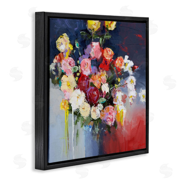 Stupell Industries Craig Trewin Penny | Urban Paint Drip Flower Arrangement Wall Art