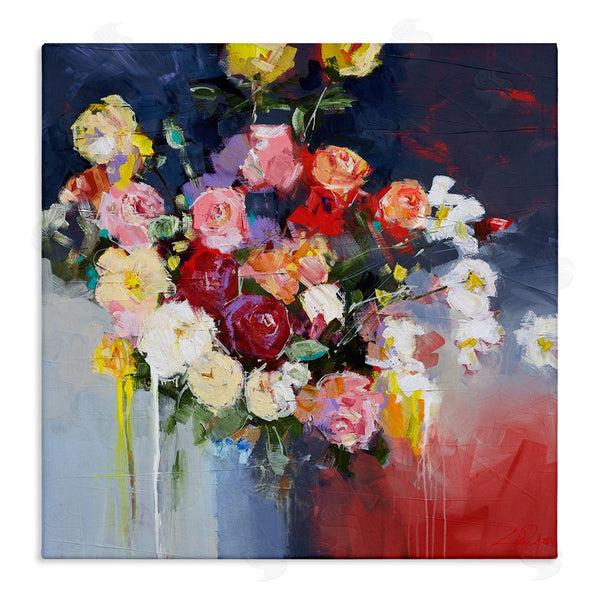 stupell industries Craig Trewin Penny | Urban Paint Drip Flower Arrangement Wall Art