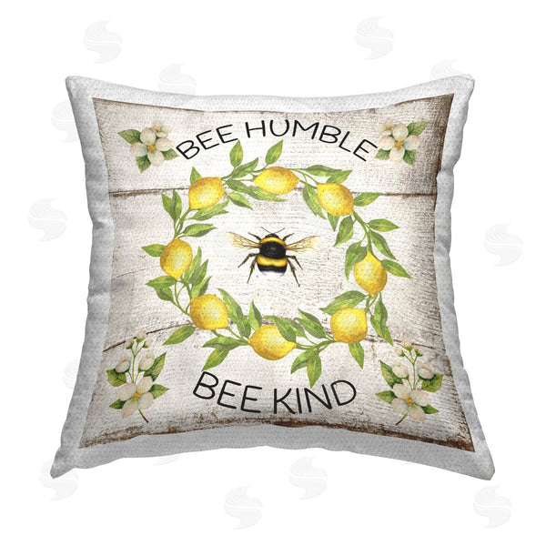 Stupell Industries Creatif Belle | Bee Humble & Kind Rustic Printed Throw Pillow