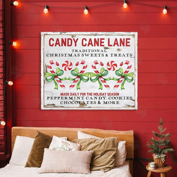 Stupell Industries Creatif Belle | Candy Cane Lane Sign Wall Art