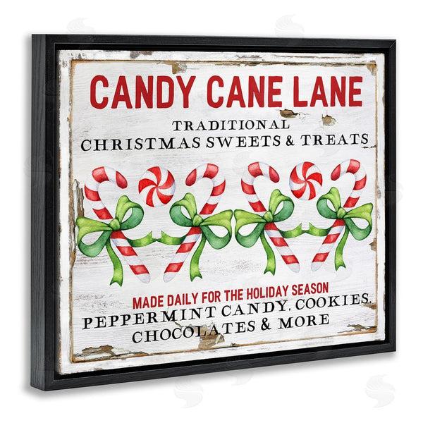Stupell Industries Creatif Belle | Candy Cane Lane Sign Wall Art