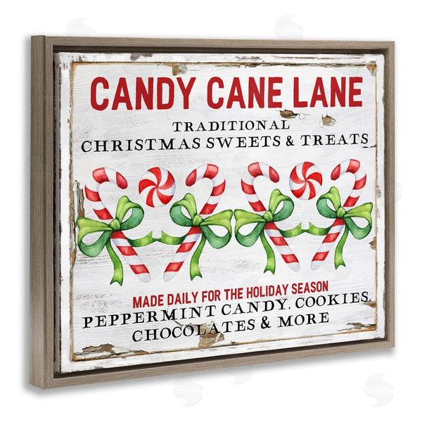 Stupell Industries Creatif Belle | Candy Cane Lane Sign Wall Art