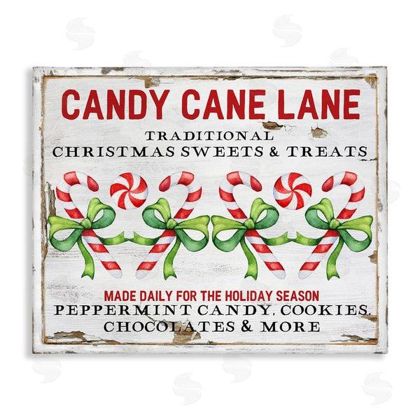 stupell industries Creatif Belle | Candy Cane Lane Sign Wall Art