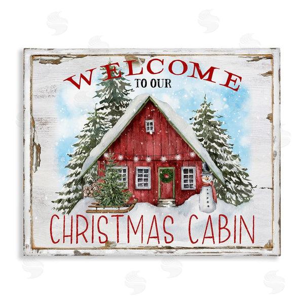 stupell industries Creatif Belle | Christmas Cabin Welcome Wall Art