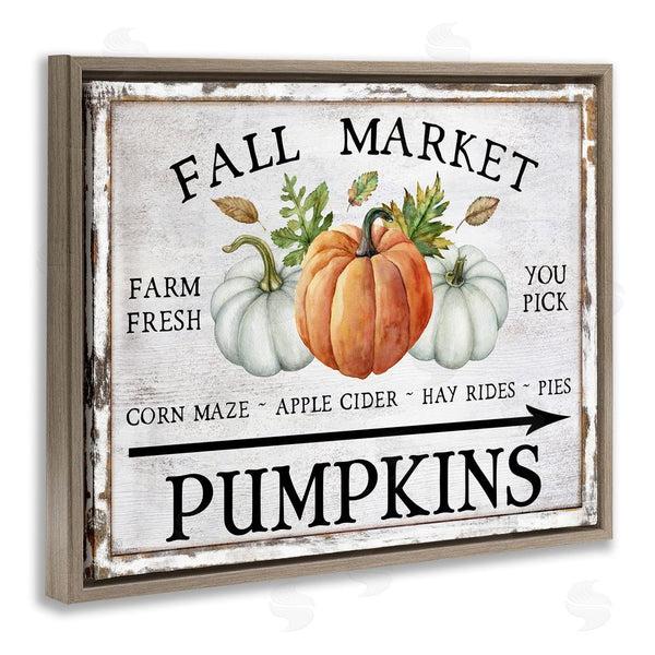 Stupell Industries Creatif Belle | Fall Market Pumpkins Wall Art