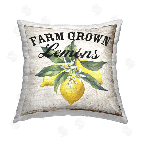 Stupell Industries Creatif Belle | Farm Grown Lemons Printed Throw Pillow
