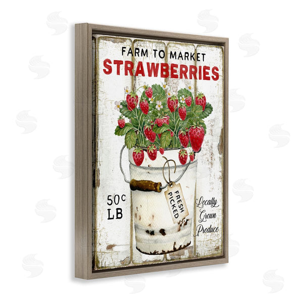 Stupell Industries Creatif Belle | Farm To Market Strawberries Wall Art