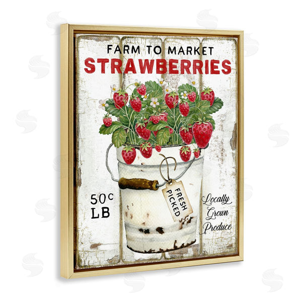 Stupell Industries Creatif Belle | Farm To Market Strawberries Wall Art