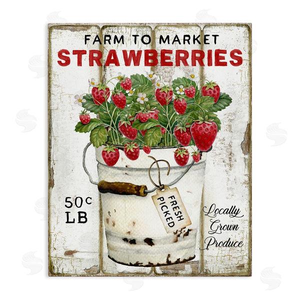 stupell industries Creatif Belle | Farm To Market Strawberries Wall Art