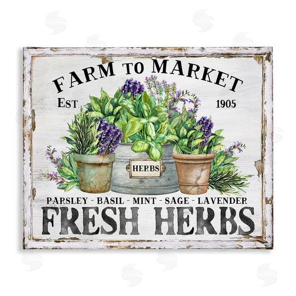 stupell industries Creatif Belle | Farmhouse Fresh Herbs