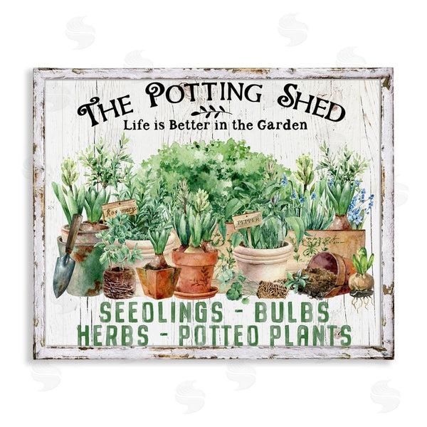 stupell industries Creatif Belle | Farmhouse Potting Shed