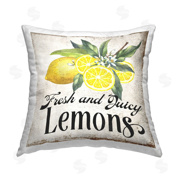 stupell industries Creatif Belle | Fresh & Juicy Lemons Printed Throw Pillow