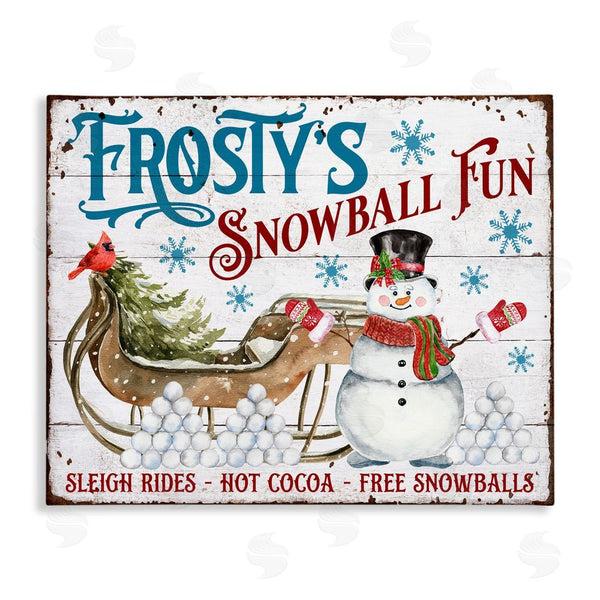 stupell industries Creatif Belle | Frosty's Snowball Fun