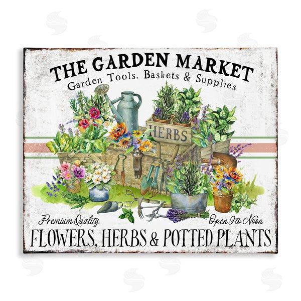 stupell industries Creatif Belle | Garden Market Bistro Stripe