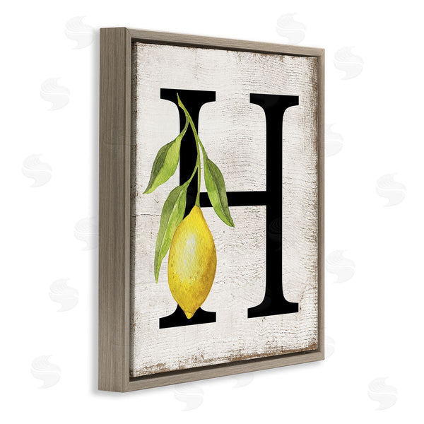 Stupell Industries Creatif Belle | H With Lemon Letter
