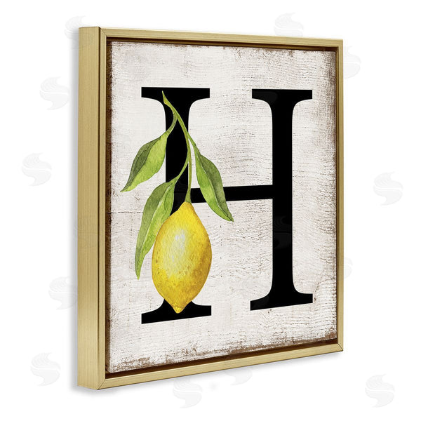 Stupell Industries Creatif Belle | H With Lemon Letter
