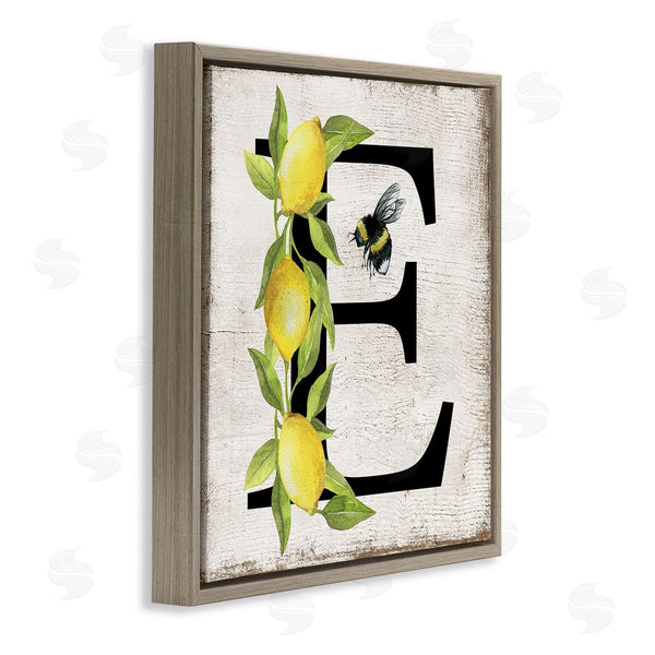 Stupell Industries Creatif Belle | Lemon & Bee E Letter
