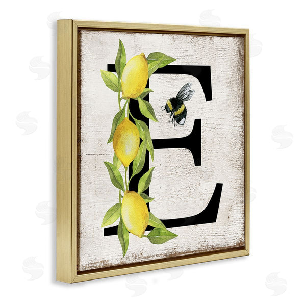 Stupell Industries Creatif Belle | Lemon & Bee E Letter