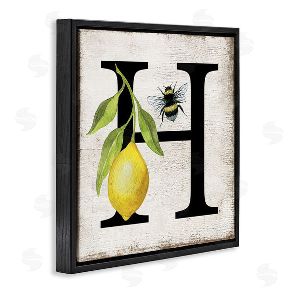 Stupell Industries Creatif Belle | Lemon & Bee H Letter