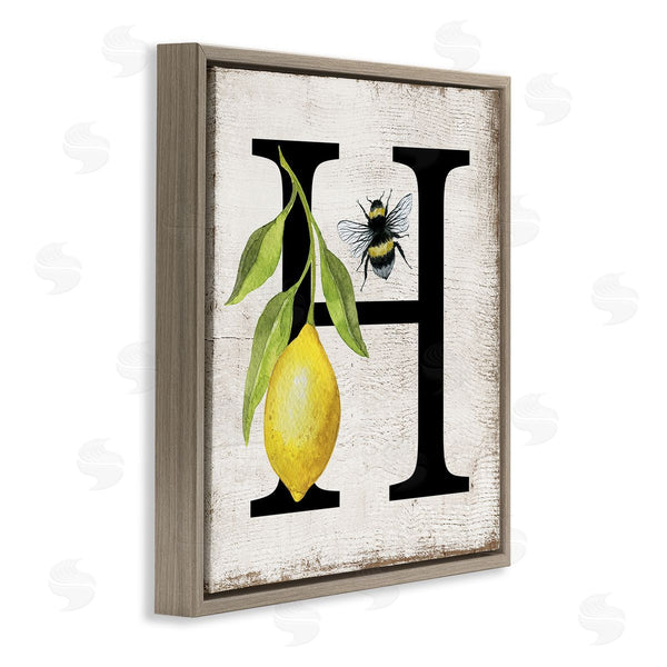 Stupell Industries Creatif Belle | Lemon & Bee H Letter