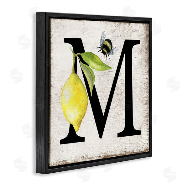 Stupell Industries Creatif Belle | Lemon & Bee M Letter
