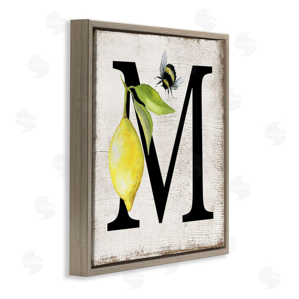 Stupell Industries Creatif Belle | Lemon & Bee M Letter