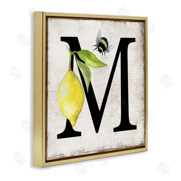 Stupell Industries Creatif Belle | Lemon & Bee M Letter