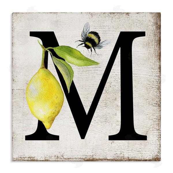 stupell industries Creatif Belle | Lemon & Bee M Letter