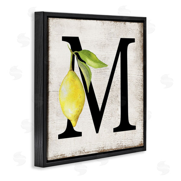 Stupell Industries Creatif Belle | M With Lemon Letter Wall Art