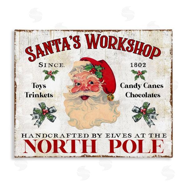 stupell industries Creatif Belle | North Pole Santa's Workshop