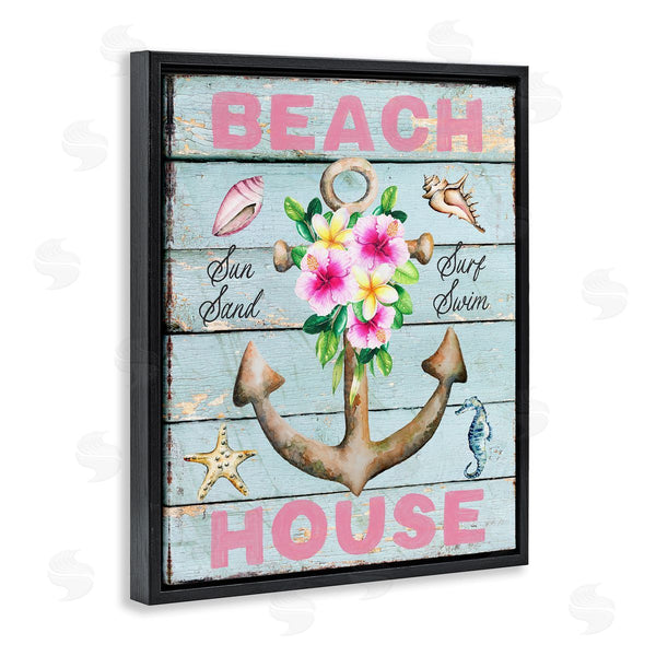 Stupell Industries Creatif Belle | Pink Beach House Rustic